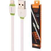 تصویر کابل آیفونی فست شارژ Arson AN-M2 2.4A 2m Arson AN-M2 2.4A 2m Lightning Fast Cable