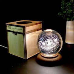 تصویر گوی کریستالی طرح منظومه شمسی 