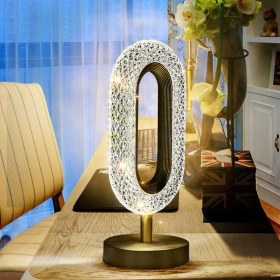 تصویر چراغ رو میزی تزئینی سه حالته کرونی | CRONY Crystal Table Lamp Three-color 