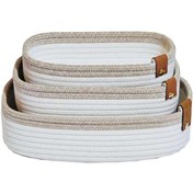 تصویر سبد آشپزخانه قیطان دوزی شده مدل M94 مجموعه ۳ عددی 