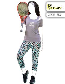 تصویر ست تیشرت شلوار برمودا ورزشی زنانه NIKE کد 004 NIKE womens bermuda pants t shirt set code 004