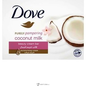 تصویر صابون شیر نارگیل داو Coconut Milk حجم 100 گرم 