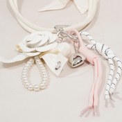 تصویر آویز کیف گل چرمی (چارم بگ ) 