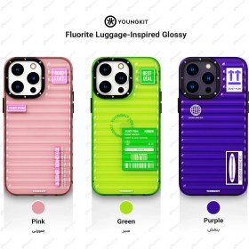 تصویر کاور یانگ کیت مدل Fluorite Luggage-Inspired Glossy مناسب برای آیفون 14 پرو مکس YOUNGKIT Fluorite Luggage-Inspired Glossy Cover For 14 Pro Max