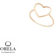 تصویر انگشتر طلا ۱۸ عیار طرح قلب 