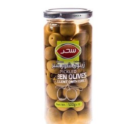 تصویر زیتون شور سبز سحر - 500 گرم 