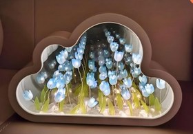 تصویر آینه بینهایت طرح ابر و گل - ۲۰سانت Infinity mirror of cloud and flower design