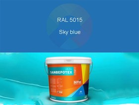 تصویر رنگ اکریلیک بافت‌دار دانه‌دار بپکو (SANBEPOTEX) (5015-sky-blue (آبی آسمانی)) 