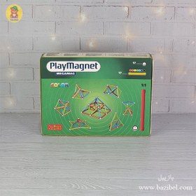 تصویر بازی مغناطیسی پلی مگنت (Playmagnet) 34 تکه 