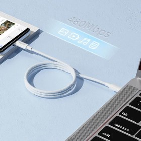 تصویر کابل USB-C راک مدل RCB0826 طول 1 متر کابل تبدیل