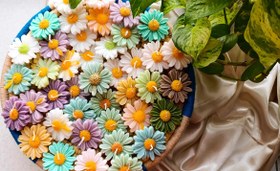 تصویر گیفت شمع گل بابونه 