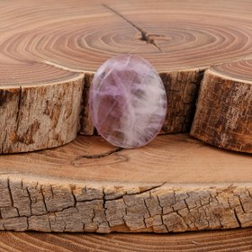 تصویر نگین بیضی آمتیست 