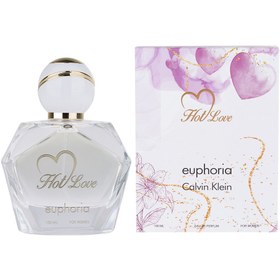 تصویر ادو پرفیوم زنانه مدل ایفوریا کالوین کلین حجم 100 میل هات لاو Hot Love Euphoria Calvin Klein Eau De Parfum For Women 100 ml