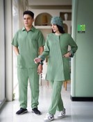 تصویر اسکراب شلوار مردانه یقه پیراهنی - XL / سبزسدری 