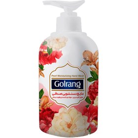 تصویر مایع دستشویی صدفی گلرنگ مدل گلدار قرمز 500 گرم Golrang Hand Wash Liquid Pearl 500gr