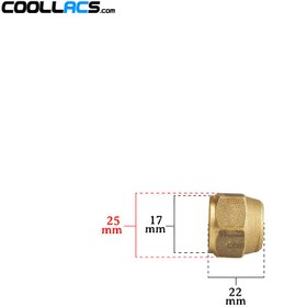 تصویر مهره برنجی کولر گازی سایز ۱/۲ اینچ 