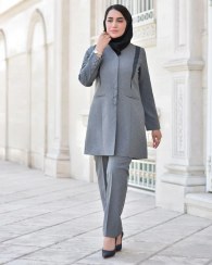 تصویر مانتو شلوار اداری مدل حسنا 