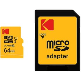 تصویر کارت حافظه microSDXC کداک مدل Premium Performance کلاس 10 استاندارد UHS-I U1 سرعت 90MBps ظرفیت 64 گیگابایت 