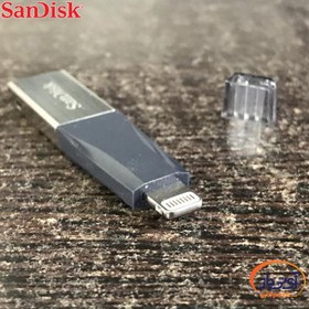تصویر فلش مموری یو اس بی به لایتینگ سن دیسک مدل iXpand Mini با ظرفیت 128 گیگابایت ا iXpand Mini USB and Lightning Flash Memory OTG 128GB iXpand Mini USB and Lightning Flash Memory OTG 128GB