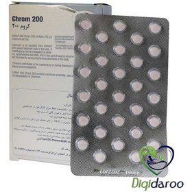 تصویر قرص کروم 200 میکروگرم یورو ویتال 60 عددی ا CHROM 200 Tab CHROM 200 Tab