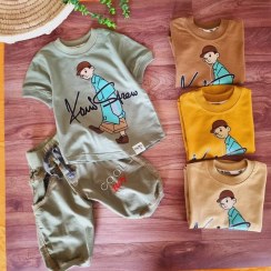 تصویر تیشرت شلوارک پسرانه مناسب 1تا7سال 