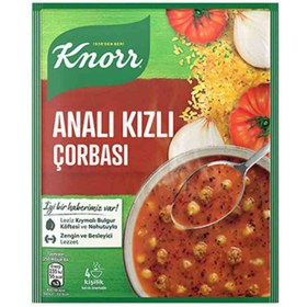 تصویر سوپ آماده کنور KNORR ANALI KIZLI بلغور گوشت چرخ کرده با کوفته و نخود 70 گرم 