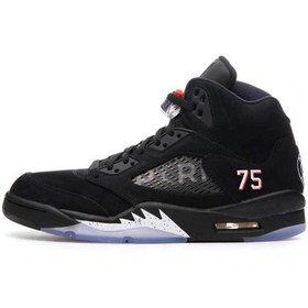 تصویر کفش بسکتبال نایک مدل Nike Air Jordan 5 Paris Saint-German Black Silver 