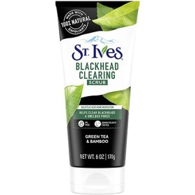 تصویر اسکراب چای سبز و بامبو سینت اویز ST.Ives blackhead clearing St. Ives Blackhead Clearing Green tea Scrub 170g-