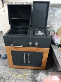 تصویر کباب پز گازی ، باربیکیو گازی ، باربیکیو بلوفایر Barbecue gas blue fire