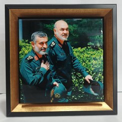 تصویر قاب کاشی سرداران شهید سلامی و حاجی زاده 