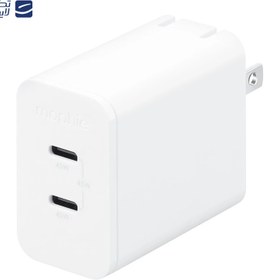 تصویر شارژر دیواری موفی 45 وات مدل speedport USB-C Mophie speedport 45W USB-C 2-port GaN wall charger