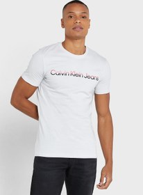 تصویر تی‌شرت یقه گرد لوگو برند calvin klein jeans Logo Crew Neck T-Shirt