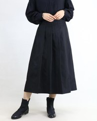 تصویر دامن پیلی‌دار مشکی 