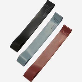 تصویر ست بند ورزشی - پیلاتس دمیوس 5 تا 7 کیلوگرم - دکتلون Domyos Resistance Band Set - 5-6-7 Kg - Grey/Claret Red/Black - 3 Pieces 