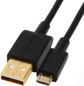 تصویر AmazonBasics USB 2.0 A-Male to Micro B Charger Cable, 6 feet, Black 