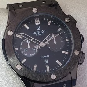 تصویر ساعت مچی مردانه و پسرانه هابلوت بند رابر با روکش چرمی Hublot 