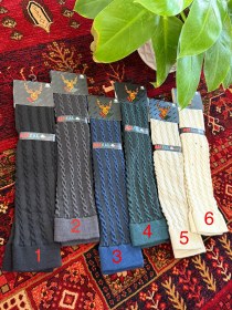 تصویر جوراب زیر زانو فانتزی بافت دار مرال - ۱ 