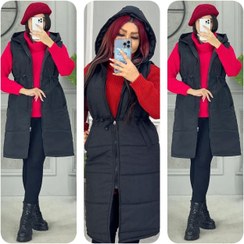 تصویر پافر دخترانه مدل سوگند - مشکی Trendy New Girls’ Jacket - Warm & Stylish | BotikNaz