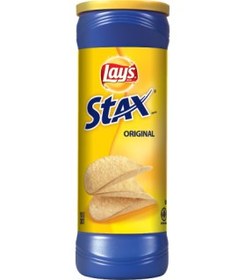 تصویر چیپس lays stax طعم ساده ۱۵۵ گرم 