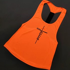 تصویر رکابی بدنسازی پشت کش دار مدل JESUS 