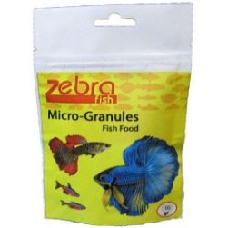 تصویر غذای ماهی زبرا مدل micro-Granules وزن ۱۰۰ گرم 
