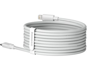 تصویر پک 2 عددی کابل تبدیل USB-C به لایتنینگ بیسوس مدل Simple Wisdom طول 1.5 متر Baseus Simple Wisdom Data Cable Kit Type-C to iP PD 20W (2PCS/Set 1.5m White