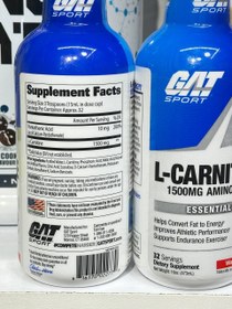 تصویر ال کارنیتین مایع گت اسپ l carnitine 1500 gat sport