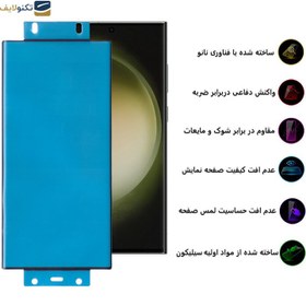 تصویر گلس فول چسب Samsung Galaxy S23 Ultra Samsung Galaxy S23 Ultra Full Cover or Full Glue Glass Screen Protector