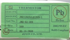 تصویر ترمیستور NTC JNR13S250L87PU5-L 25OHM 13MM 