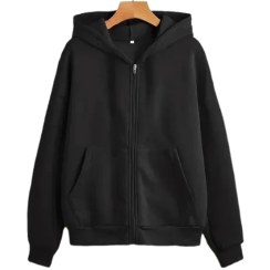 تصویر سویشرت تو کرکی زیپدار 