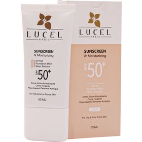 تصویر کرم ضد آفتاب کرم پودری آبرسان پوست چرب لوسل (Lucel) رنگ مدیوم SPF50 حجم 50 میلی لیتر Lucel Sunscreen moisturizing powder cream for Oily skin Color beige SPF50 volume 50 ml