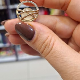 تصویر دکمه فلزی نگین دار - سایز1 