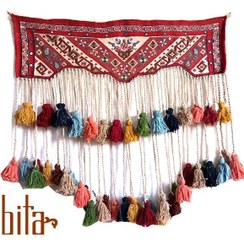 تصویر پرده گلیم فرش سیرجان لاکی 