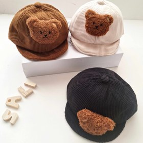 تصویر کلاه نوزادی کبریتی تدی‎ - مشکی Teddy match baby hat